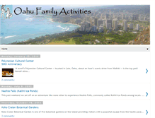 Tablet Screenshot of oahufamilyactivities.com